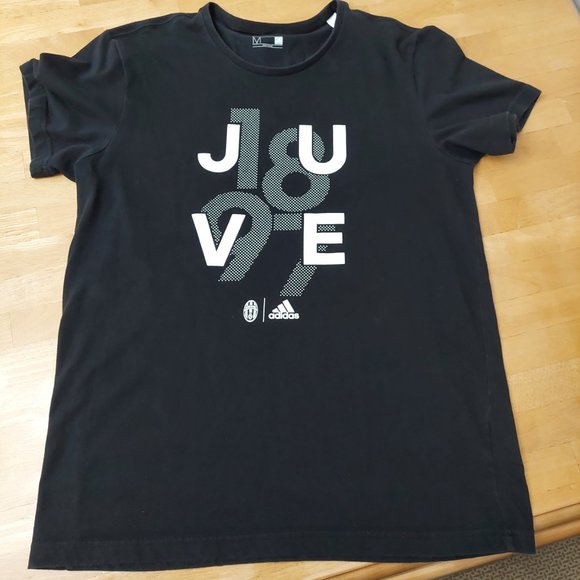 Adidas Juventus Football Club T- Shirt Black Short Sleeve Men's Medium - Picture 9 of 11